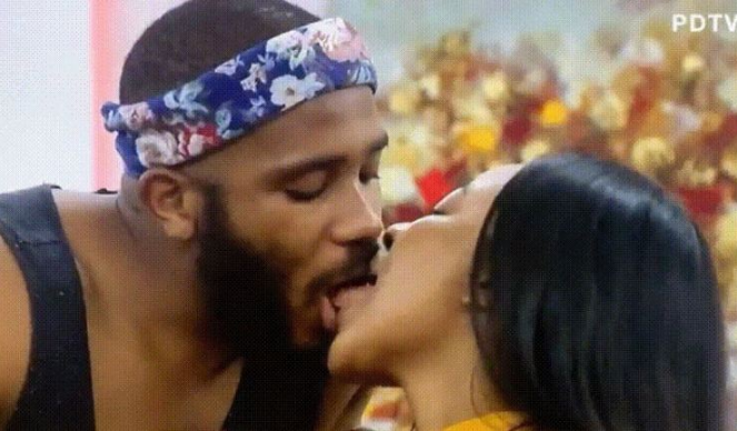 BBNaija Kiddwaya and Erica kissing