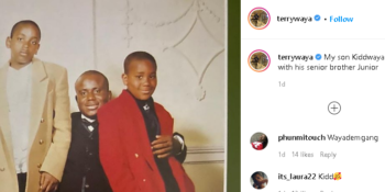 Billionaire businessman, Terry Waya shares a throwback photo of himself with his sons, Kiddwaya and Junior.