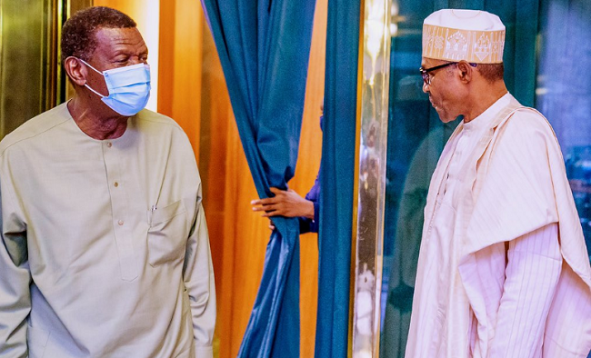 Pastor Enoch Adeboye, on Monday, visited President Muhammadu Buhari at the State House in Abuja