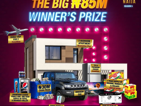 BBNaija 2020 N85 Million Grand Prize