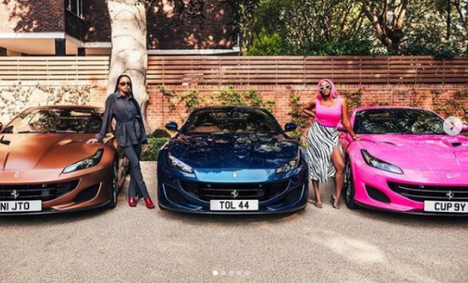 Billionaire businessman, Femi Otedola Purchases Three Ferrari Portofino Whips For His Daughters