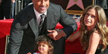 Dwayne "The Rock" Johnson, his wife and daughter