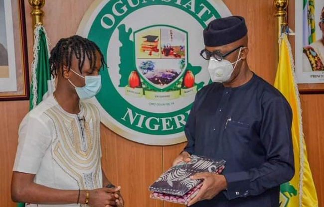 BBNaija Lockdown winner, Laycon, receives donations from Gov. Dapo Abiodun of Ogun State