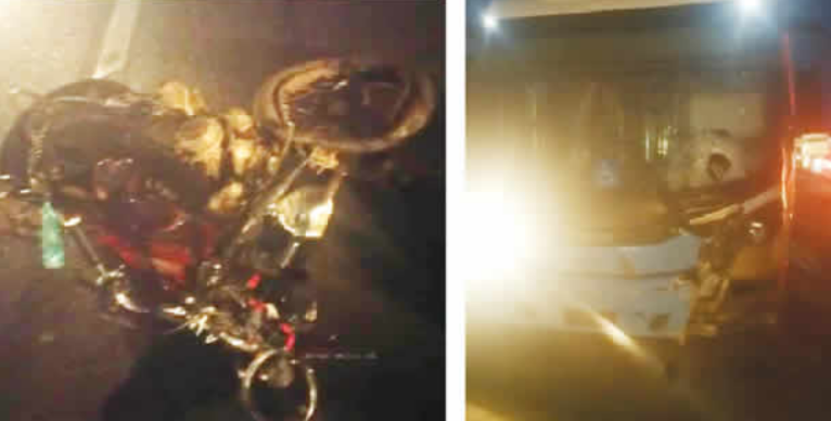 BRT bus rams into a commercial motorcycle in Lagos, killing two persons
