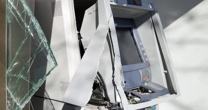 Damaged ATM
