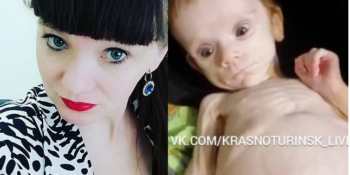 Emaciated baby girl is rescued in Russia after being left to starve to death in a cupboard by her mother