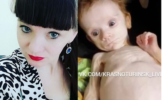 Emaciated baby girl is rescued in Russia after being left to starve to death in a cupboard by her mother