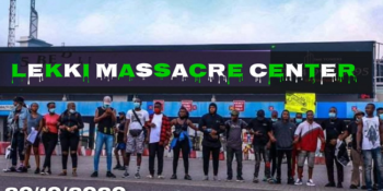 Massacre of peaceful #EndSARS protesters at Lekki tollgate on Tuesday, October 20, 2020