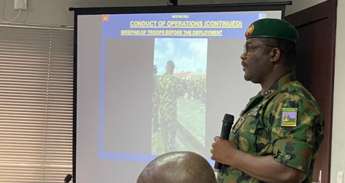 Brigadier General Ahmed Ibrahim Taiwo of the 81 Division, Intelligence Brigade