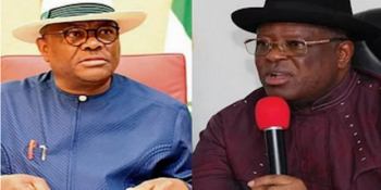 Governors Nyesom Wike of Rivers State and David Umahi of Ebonyi State