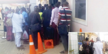 Passengers scramble to purchase tickets for the 6pm train at Rigasa Train Station in Kaduna yesterday, due to last Sunday’s attack by bandits along the Kaduna- Abuja highway