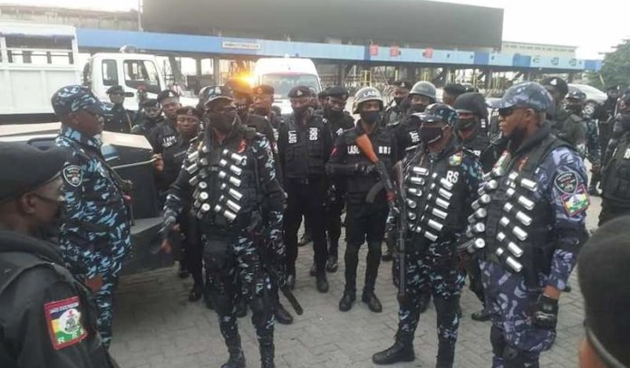 Police in show of force, tighten security around Lekki