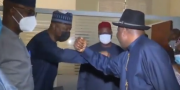 Goodluck Jonathan and former senator, Bukola Saraki