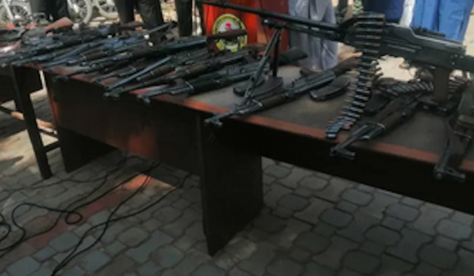 Recovered firearms