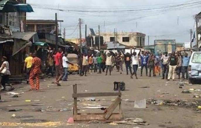 At Shasa Market and environs in Akinyele Local Government Area of Oyo State as violent clash ensued between Yoruba and some Hausa traders