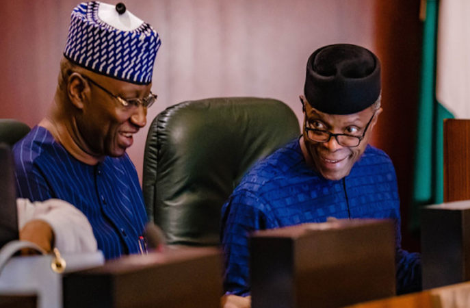 Vice President Yemi Osinbajo and Secretary to the Government of the Federation (SGF), Mr. Boss Mustapha