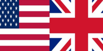 Flags of the United States of America and the United Kingdom