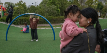 At a playground in Fujian, China. The government’s efforts to boost the birthrate have been largely unsuccessful.