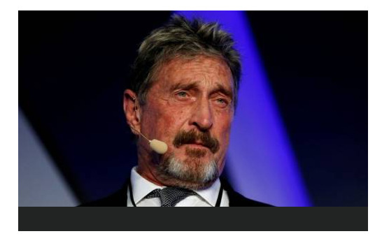 Antivirus software tycoon, John McAfee