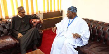 President Muhammadu Buhari with former President Olusegun Obasanjo