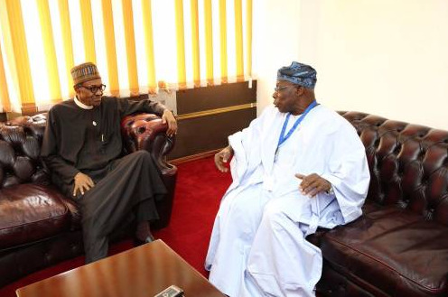 President Muhammadu Buhari with former President Olusegun Obasanjo