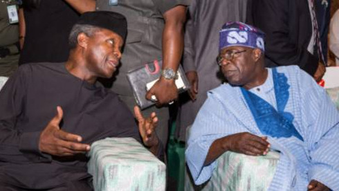 Vice President Yemi Osinbajo and the National Leader of the All Progressives Congress, Bola Tinubu