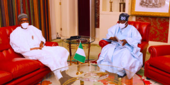 President Muhammadu Buhari receives Asiwaju Bola Tinubu