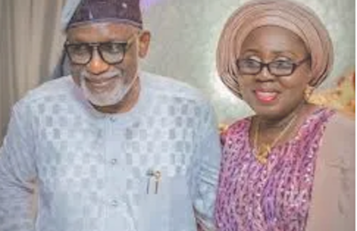 Governor Oluwarotimi Akeredolu of Ondo State and his wife, Betty Anyawu Akeredolu