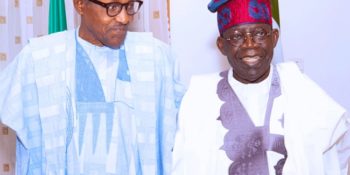 President Muhammadu Buhari with Asiwaju Bola Ahmed Tinubu