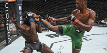 Israel Adesanya has defeated Jarred Cannonier to retain the UFC middleweight championship.